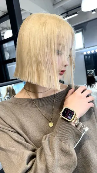 ミディアム Giselハヤシ ケンタのヘアスタイル