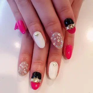 セミロング ネイル mie ミイのネイルデザイン