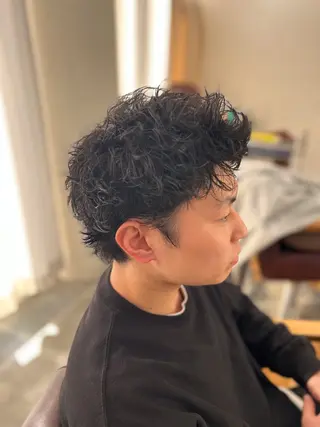 ショート パーマ メンズ Cecil hair なんば店のヘアスタイル