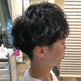 ショート カラー パーマ メンズ メンズサロン💈 吉岡陽【中野】のヘアスタイル