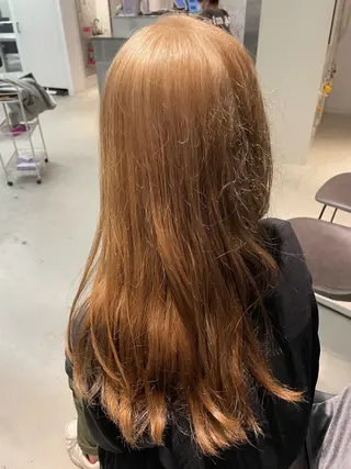 ロング カラー パーマ&ブリーチ /飯牟田/GEAR.のヘアスタイル