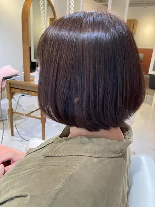 ミディアム カラー 山﨑 まなかのヘアスタイル