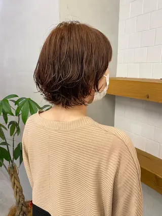 ショート カラー パーマ 、 、のヘアスタイル