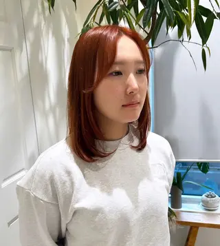 ミディアム ちさと/メンズ ショート/縮毛矯正のヘアスタイル