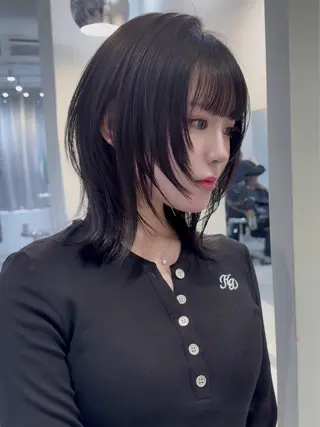 ミディアム カラー ヘアアレンジ Mion /CODE.のヘアスタイル