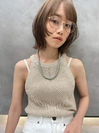 ミディアム くどうももか 浦和　ショート　ボブのヘアスタイル