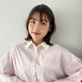 ミディアム 峯田 優花のヘアスタイル