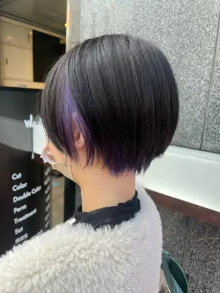 ショート カラー 韓国/インナーカラー 🍑YUI🍑のヘアスタイル