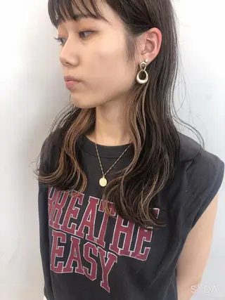 セミロング カラー 関 京磨のヘアスタイル
