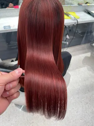 ロング 京都レイヤーカット/ 縮毛矯正/羽柴りくのヘアスタイル