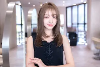 セミロング カラー 天神/韓国レイヤー/ 白水 雅人‪のヘアスタイル