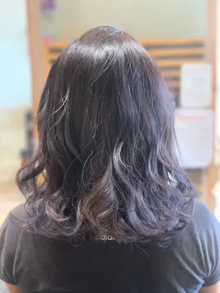 セミロング カラー 関口 友行のヘアスタイル