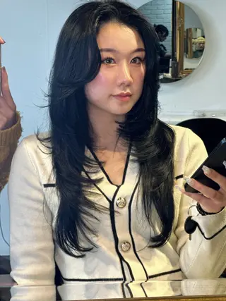 ロング カラー ワンホンヘア ケラチン/Kaitoのヘアスタイル