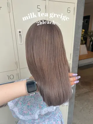 セミロング カラー Kana 🍋 ハイトーン【高円寺】のヘアスタイル