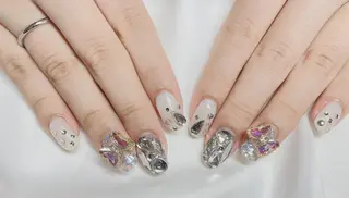 ネイル 23時まで❤︎韓国、 ワンホンネイルのネイルデザイン