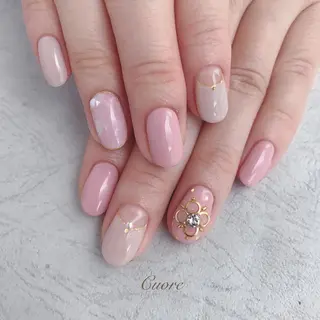 ショート ネイル Cuore谷岡紗妃/ 宮崎台のネイルデザイン