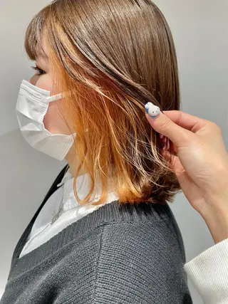 ミディアム カラー 🌈🌸あおき みちる🌟💗のヘアスタイル