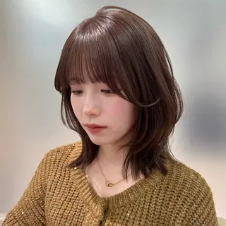 ミディアム 透明感🍨レイヤー ヘアセット/miyuのヘアスタイル