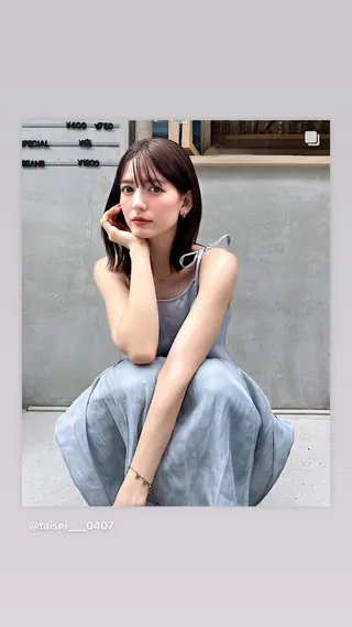 ミディアム カラー 💎透明感カラー特化 💎TAISEIのヘアスタイル