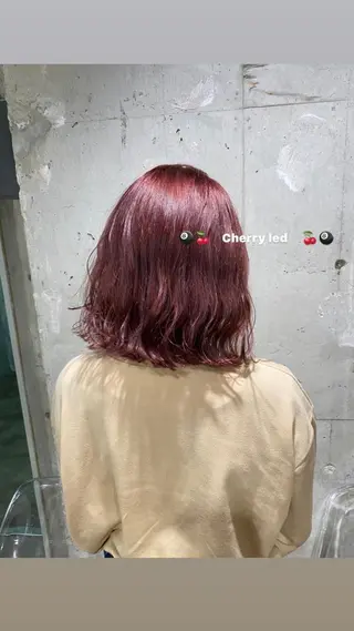 ミディアム カラー パーマ ヘアアレンジ メンズ キッズ ネイル マツエク・マツパ 透明感カラー・レイヤ ー🎀amika🎀のヘアスタイル