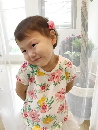 ショート ヘアアレンジ キッズ ヘアセット/卒業式 袴着付け✨清水玲歌のヘアスタイル