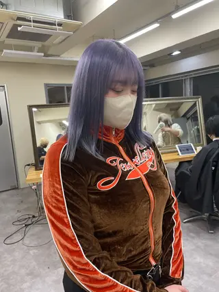 セミロング カラー Neolive Luca　御茶ノ水店所属・透明カラー/韓国風 Subaruのヘアスタイル