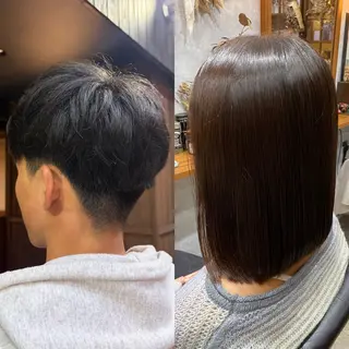 ショート メンズ CAFE  and  HAIR  SALON  re:verb所属・今枝莉菜 上品なツヤカラーのヘアスタイル