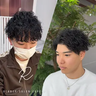 パーマ メンズ R/🤎 パーマ&ブリーチ🔥のヘアスタイル