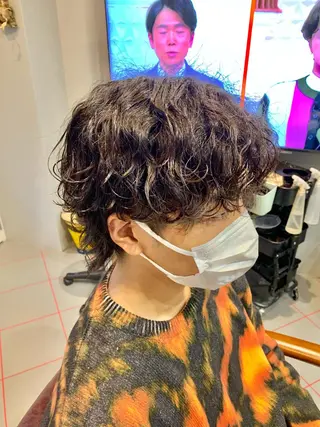 ショート パーマ メンズ メンズサロン　アソビ所属・【扱いやすいパーマ】 眞鍋拓己のヘアスタイル
