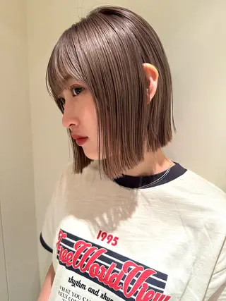 ショート 松本優香/ボブ/ダ ブルカラー/髪質改善のヘアスタイル