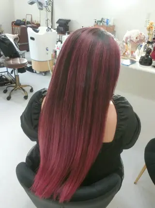 カラー ロング ma cherie 　naoのヘアスタイル