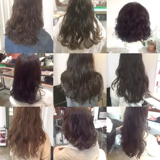 ミディアム パーマ 榎園 由美のヘアスタイル