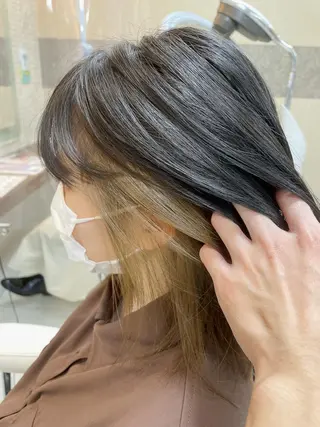 ミディアム カラー 艶髪酸性縮毛🥇 ディレクター土手内徹のヘアスタイル