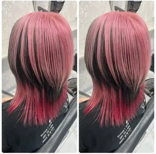 ミディアム 🦋ハイトーン🦋 石山 希理🦋のヘアスタイル