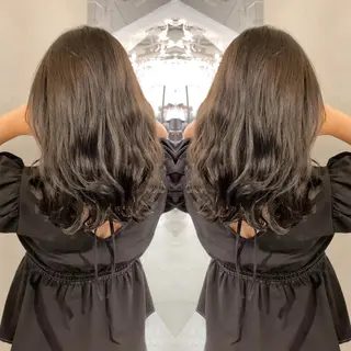 ミディアム カラー パーマ レイヤーカットのプロ 大人ヘア宮森貴志のヘアスタイル