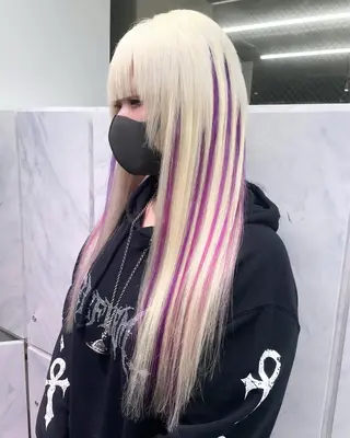 ロング カラー ヘアアレンジ 🎀プルエクステ みまひかる🎀のヘアスタイル