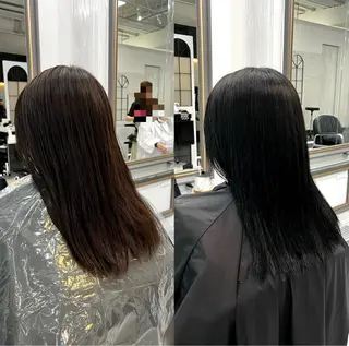 セミロング カラー ⠀ 那月のヘアスタイル