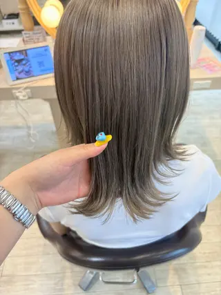 ミディアム カラー CREA渋沢 モデル募集🌺アイナのヘアスタイル