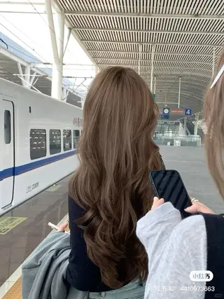 ロング 韓国風暗髪ヘア🤍 🫧MIREIのヘアスタイル