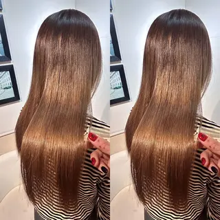 ロング カラー 店長✨️韓国ヘア✖️ 髪質改善カラー／純大のヘアスタイル