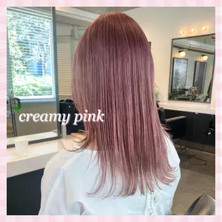 セミロング カラー 💗ガーリーヘア🎀 saki💗のヘアスタイル