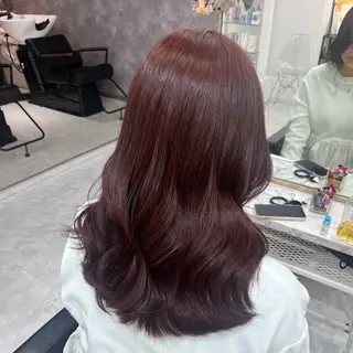 セミロング 💎艶々ハイトーン MOE💍🤍のヘアスタイル