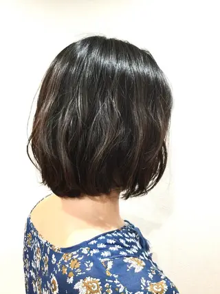 ミディアム パーマ Annon プライベートサロンのヘアスタイル