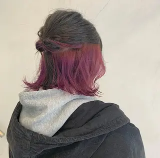 ミディアム カラー 似合わせカットカラー ♡佐藤捺美のヘアスタイル