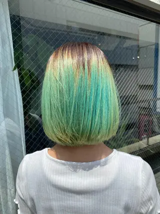 ミディアム カラー パーマ ヘアアレンジ 韓国ヘア×髪質 改善🇰🇷シオリのヘアスタイル