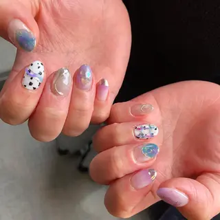 ロング カラー ヘアアレンジ キッズ ネイル マツエク・マツパ 福田 加奈のネイルデザイン