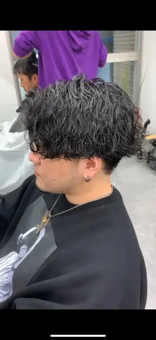 パーマ メンズ ニュアンス/フェザー /ウルフ/伶馬のヘアスタイル