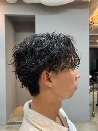 ショート パーマ メンズ Alo所属・💥メンズパーマ /表参道/モント💥のヘアスタイル