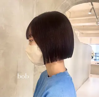 カラー effect横浜所属・切りっぱなしボブ/ 艶カラー/綾莉のヘアスタイル