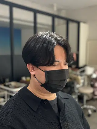 ショート パーマ メンズ 韓国メンズヘア/ ダウンパーマ/歩夢のヘアスタイル